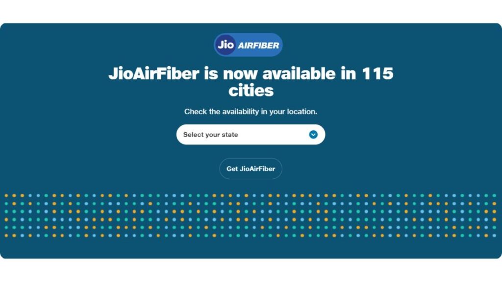 Jio AirFiber availability