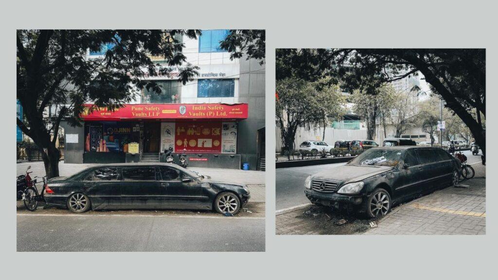 Abandoned Mercedes in Pune