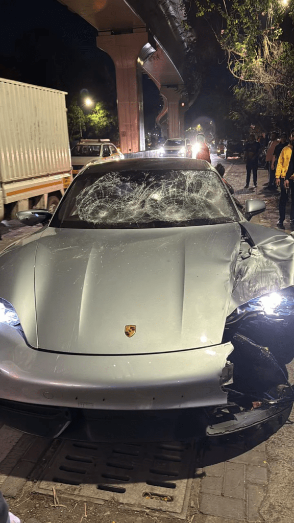 The Porsche car Involved in Pune Accident killing two young techies.