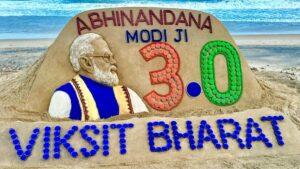 Sand artist congratulates PM Modi