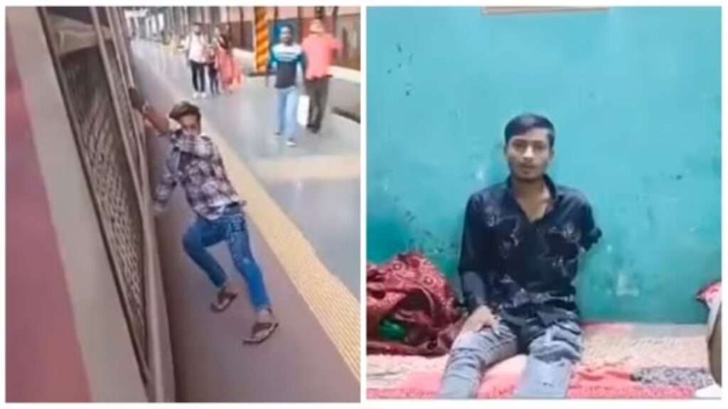 Mumbai viral train stunts