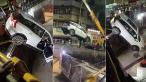 Speeding Car Crash Garware Bridge Pune