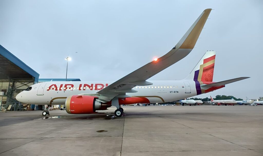 Air India Narrowbody Aircraft in New Livery