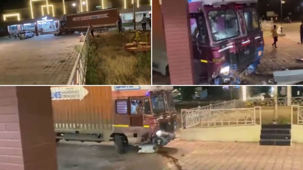 Drunk Driver Rams Truck Into Hotel Pune