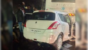 Pune car accident near Vadgaon Bridge