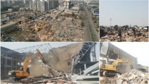 Pune Another Round of Demolition Drive by PCMC, Over 800 Illegal Constructions Razed in Kudalwadi