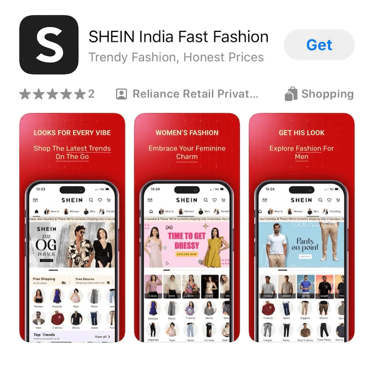 Shein is back in India