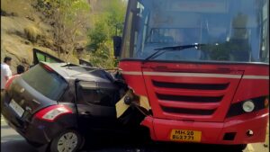 Bus-car collision near Tamhini Ghat