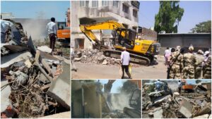 PCMC clears encroachments in Chikhali-Talwade