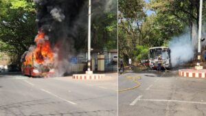 PMPML bus fire Khadakwasala