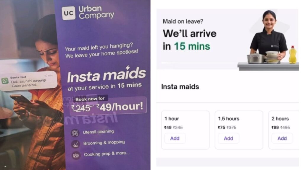 Urban Company Launches 15-Minute ‘Insta Maids’