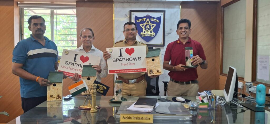 PCMC Police Stations World Sparrow Day Conservation